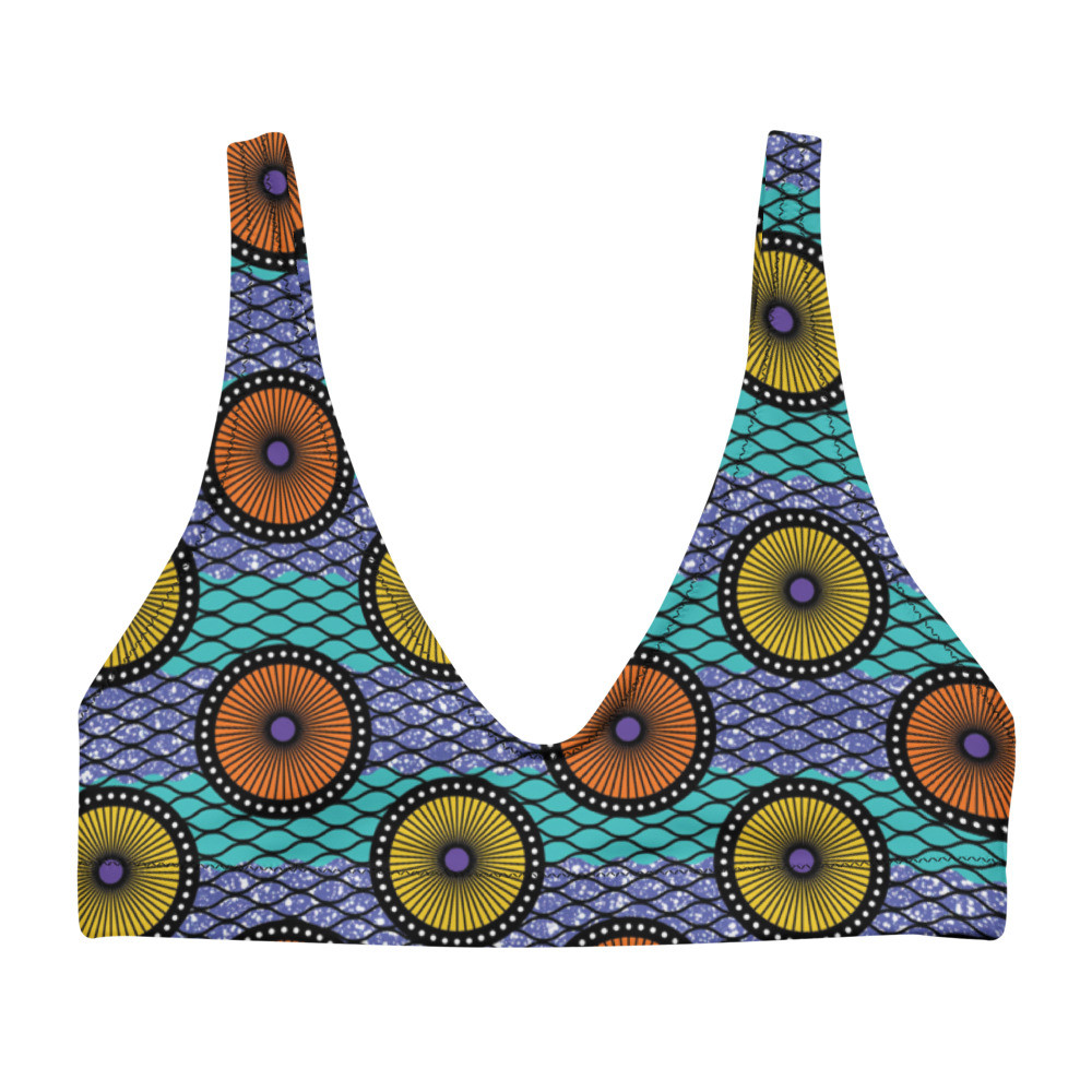 Ankara Circles Recycled Padded Bikini Top II 