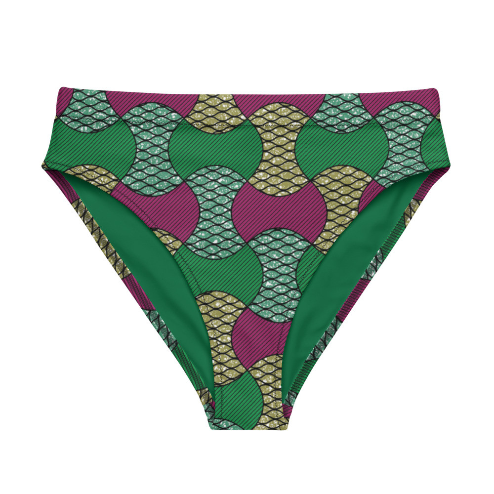 Partial Bows Recycled High-waisted Bikini Bottom