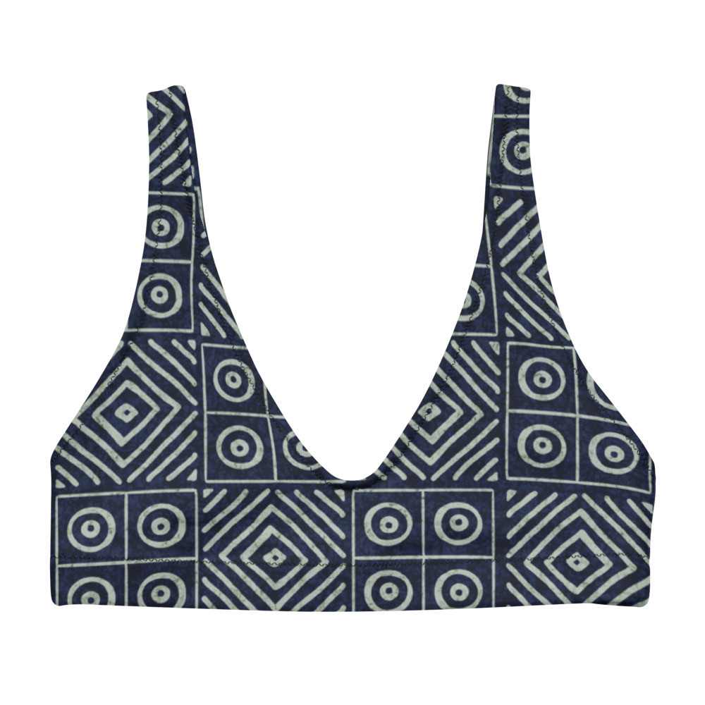 Adire Recycled Padded Bikini Top