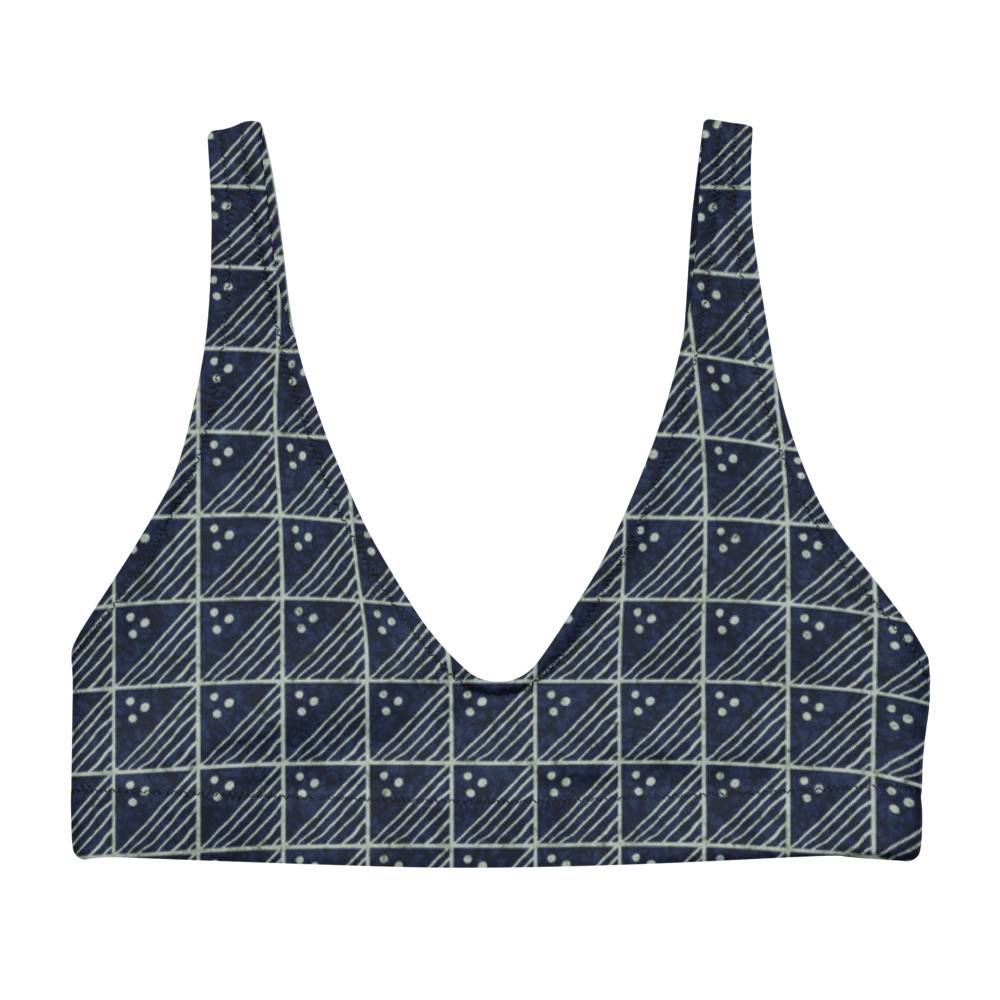 Adire Recycled Padded Bikini Top V
