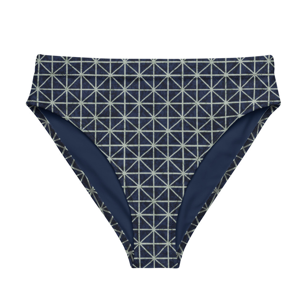 Adire Recycled high-waisted bikini bottom VIII 