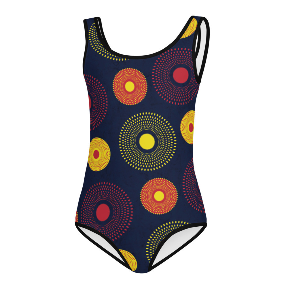 Kids Ankara Circles Swimsuit 