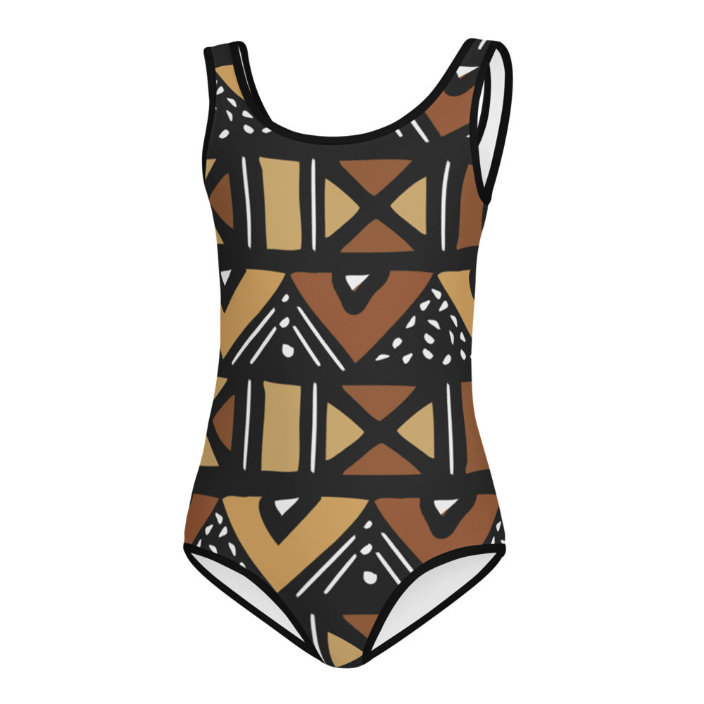 Kids Mud Cloth Inspired Swimsuit