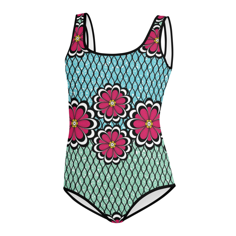  Youth Pink Flowers Swimsuit