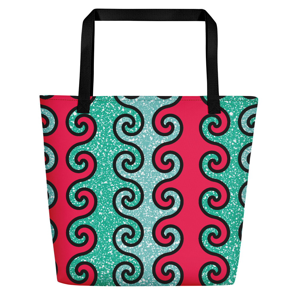Intertwined Curls Beach Bag
