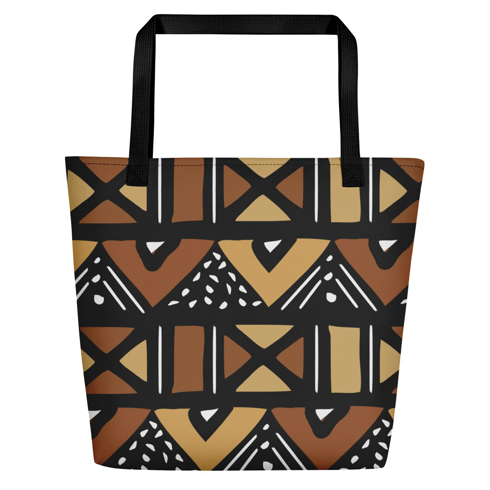 Mud Cloth Inspired Beach Bag 