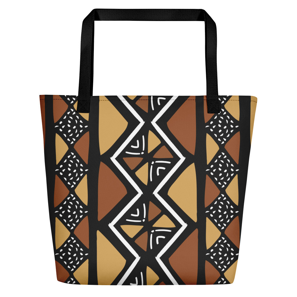 Mud Cloth Inspired Beach Bag II