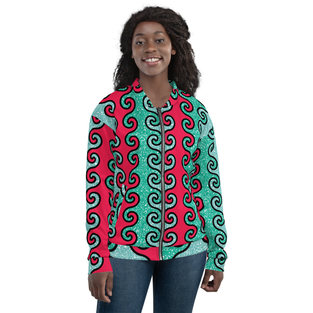 Intertwined Curls Unisex Bomber Jacket