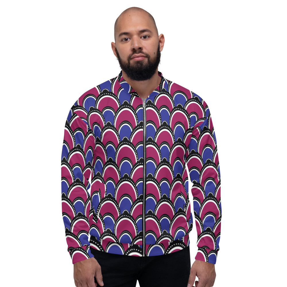 Peacock Inspired Unisex Bomber Jacket