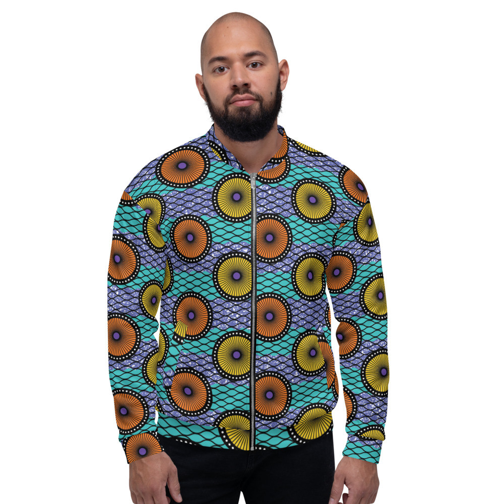 Ankara Circles Unisex Bomber Jacket II