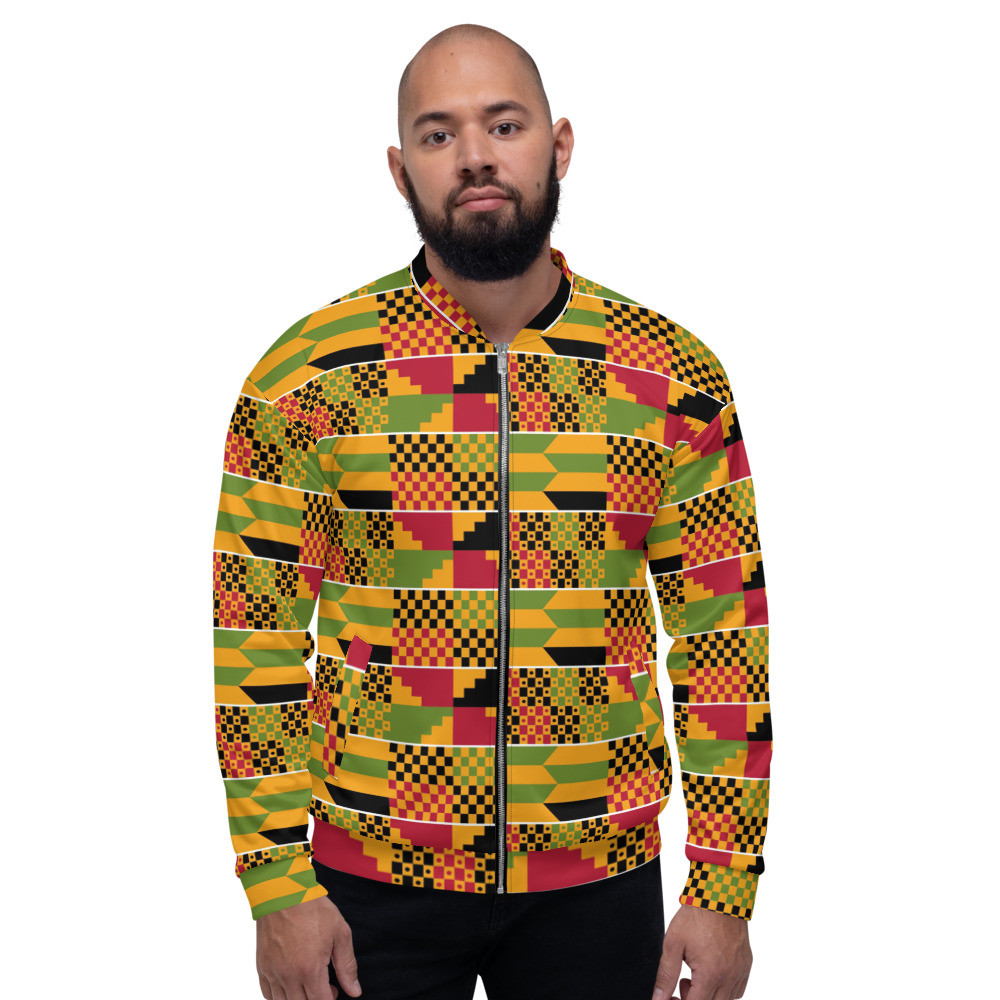 Kente Unisex Bomber Jacket