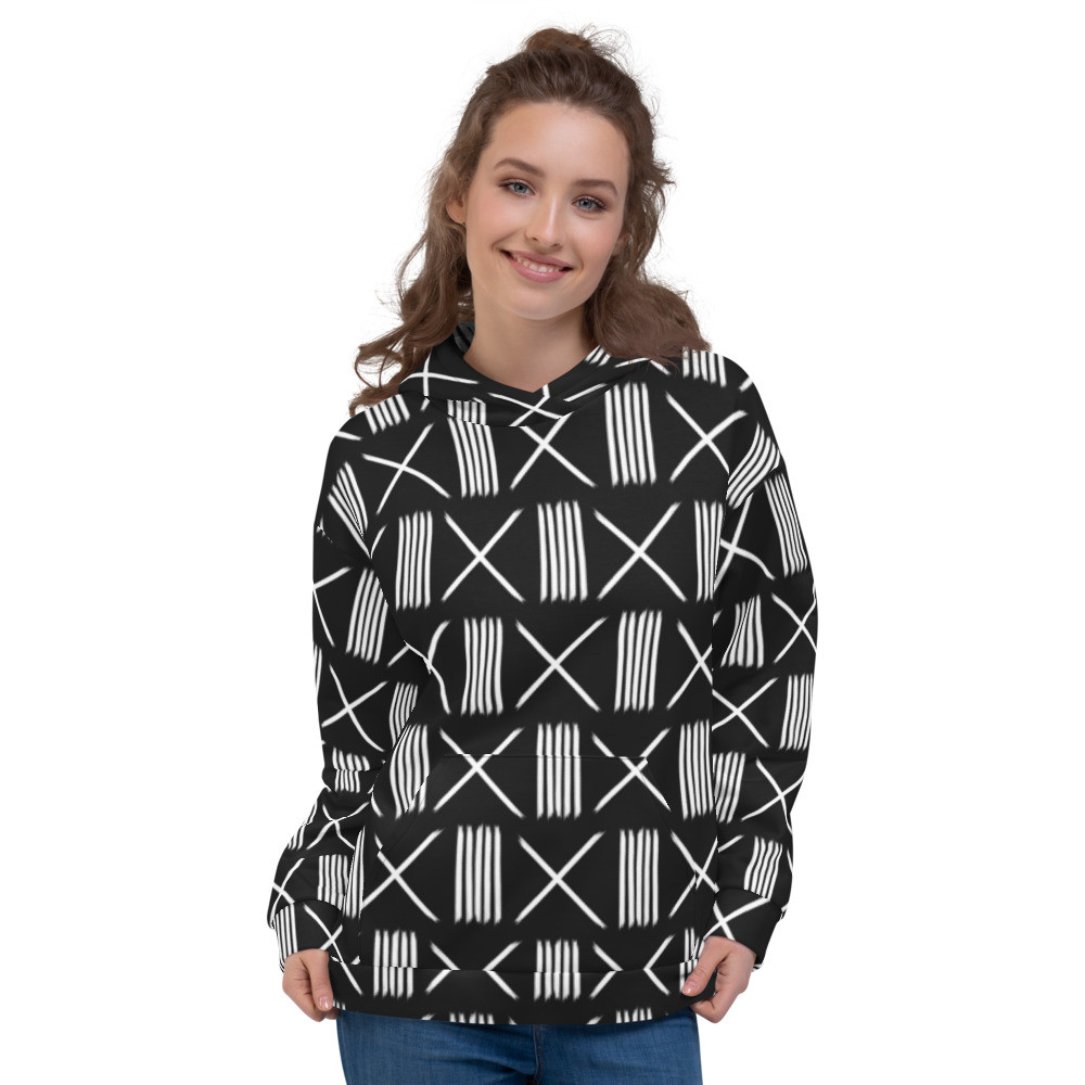 Black Mud Cloth Unisex Hoodie III