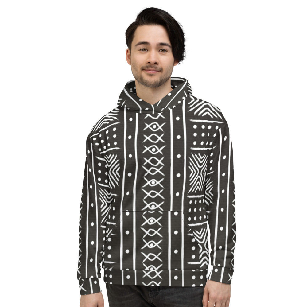 Black Mud Cloth Unisex Hoodie II