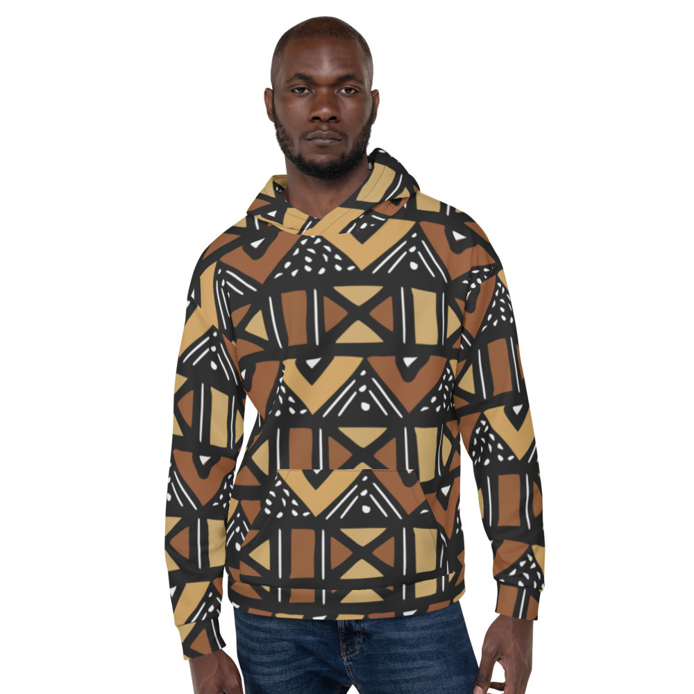Mud Cloth Inspired Unisex Hoodie