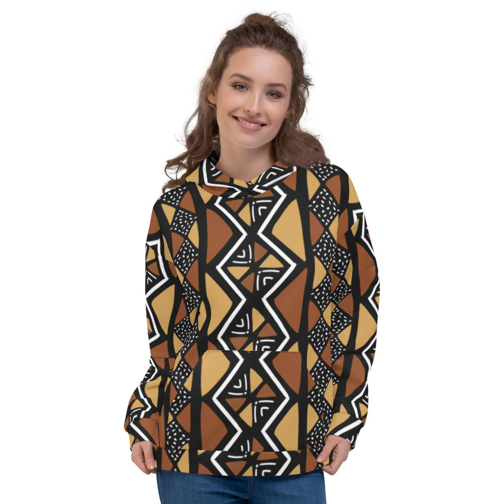 Mud Cloth Inspired Unisex Hoodie II