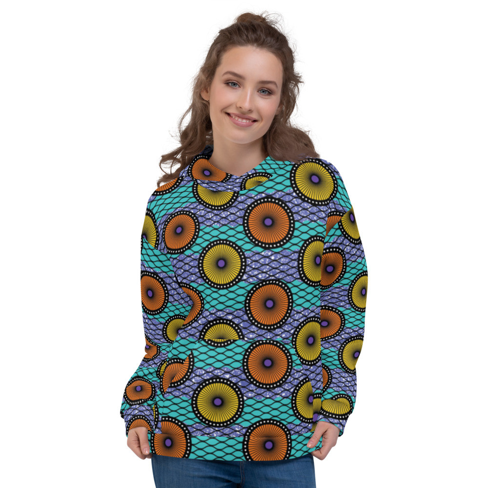 Ankara Circles Unisex Hoodie II