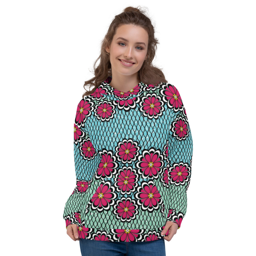 Pink Flowers Unisex Hoodie