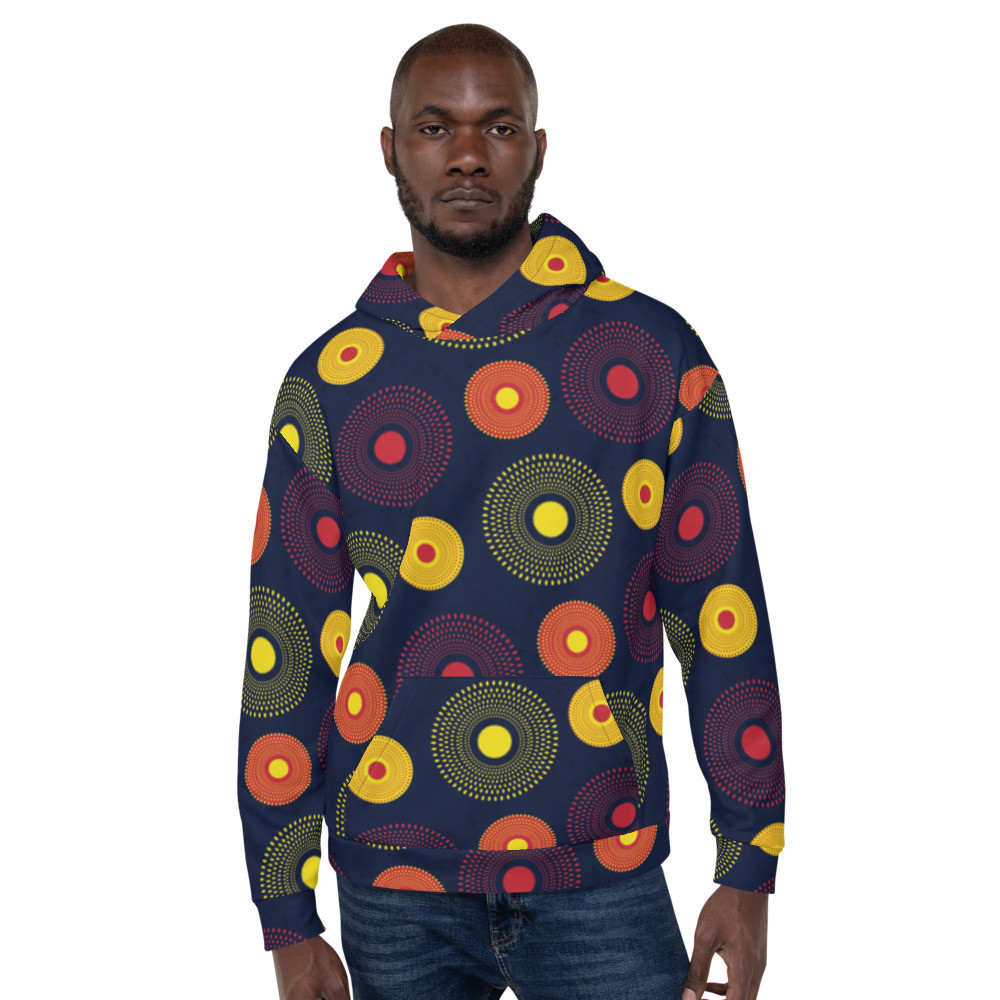 Ankara Circles Unisex Hoodie