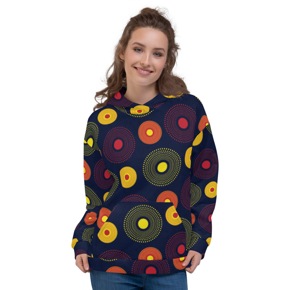 Ankara Circles Unisex Hoodie