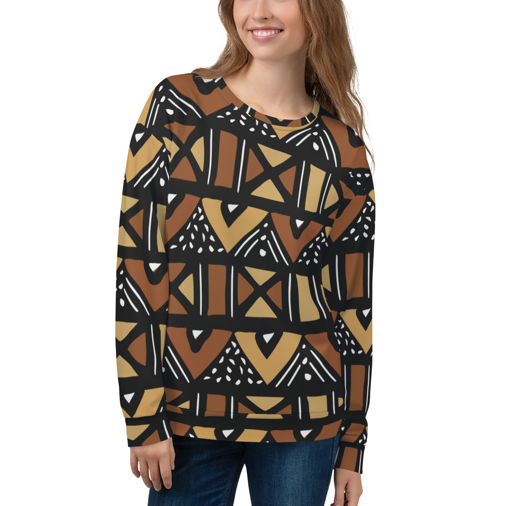 Mud Cloth Inspired Unisex Sweatshirt