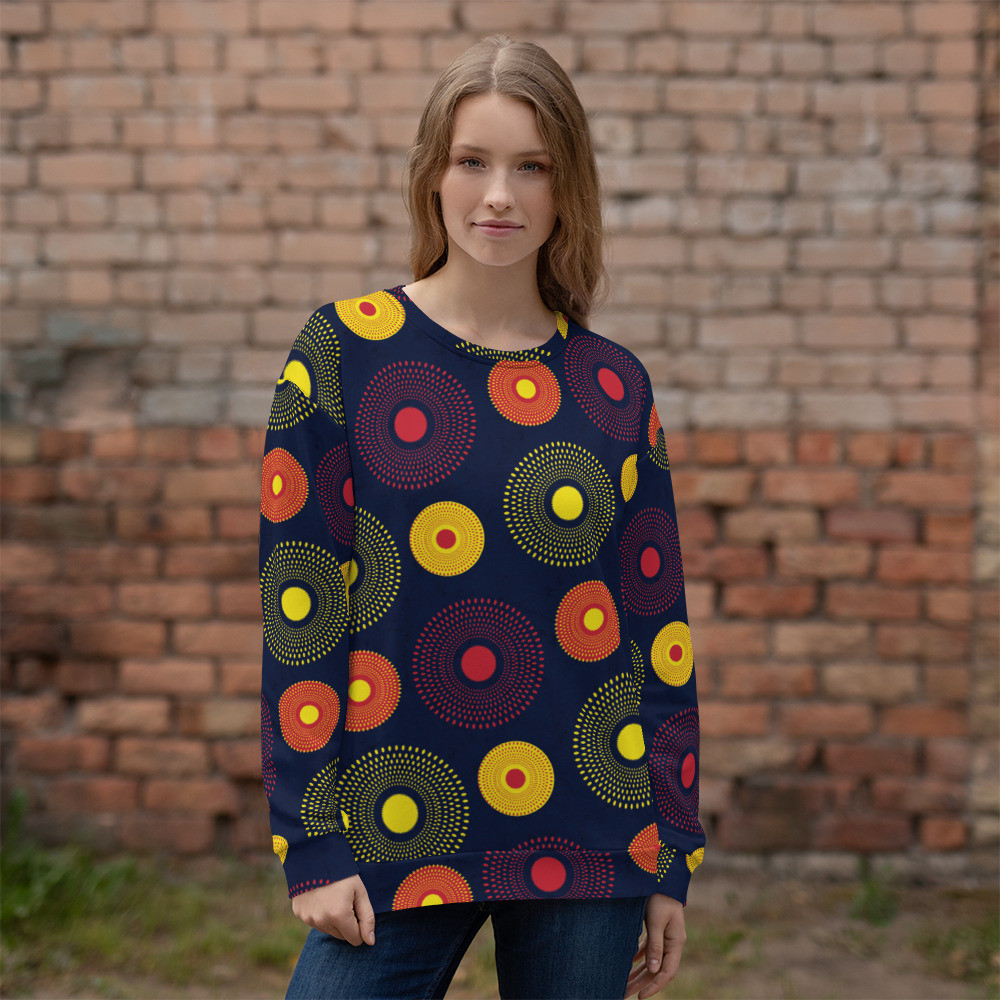 Ankara Circles Unisex Sweatshirt
