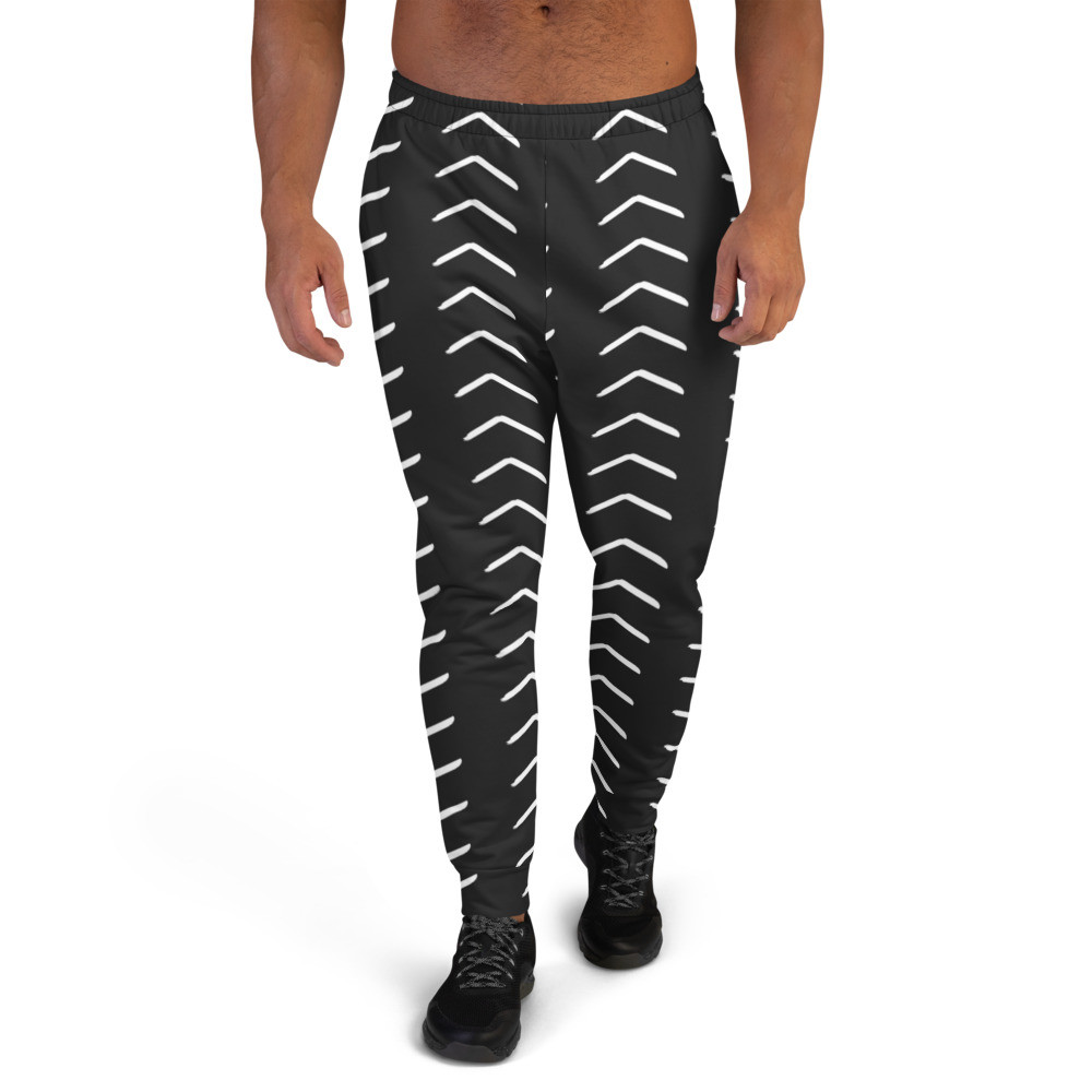 Black Mud Cloth Inspired Men's Joggers