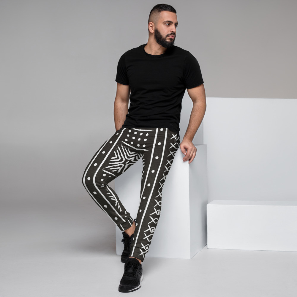 Black Mud Cloth Inspired II Men's Joggers