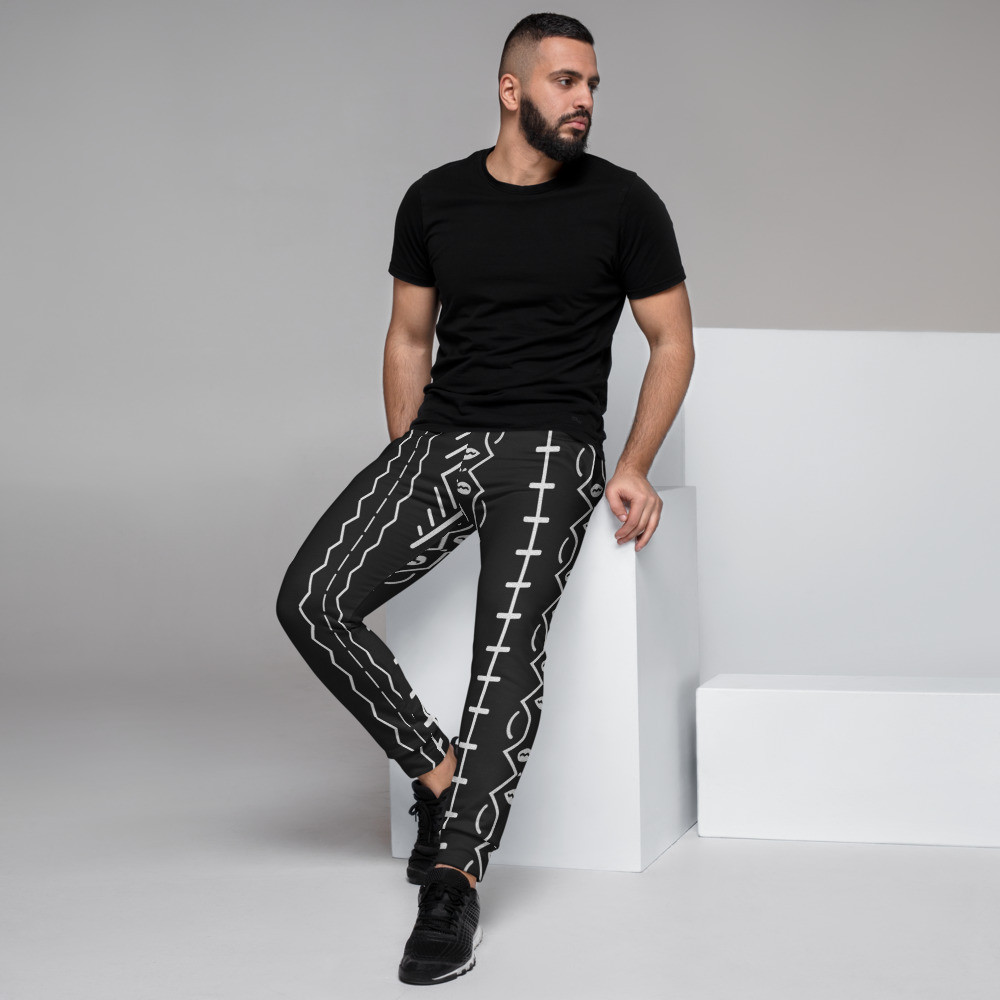 Black Mud Cloth Inspired IV Men's Joggers