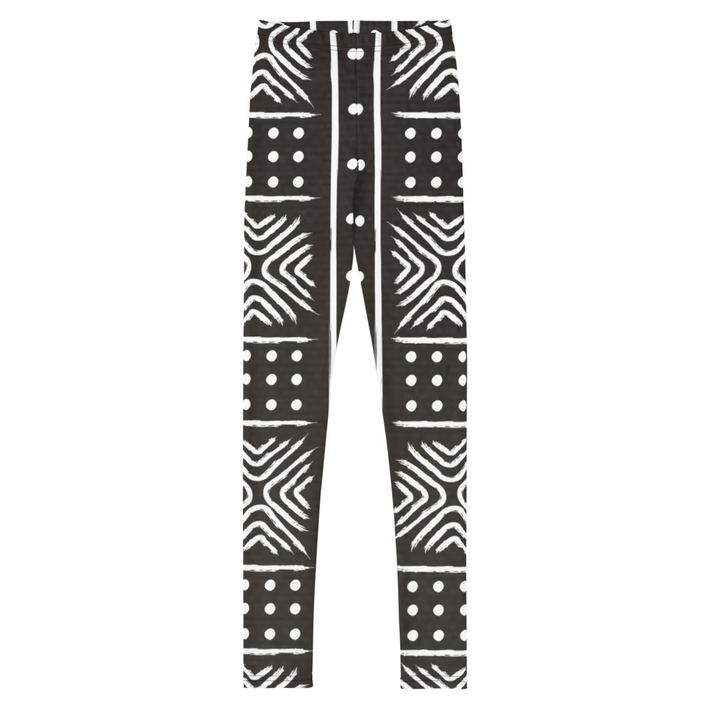 Youth Black Mud Cloth Inspired II Leggings