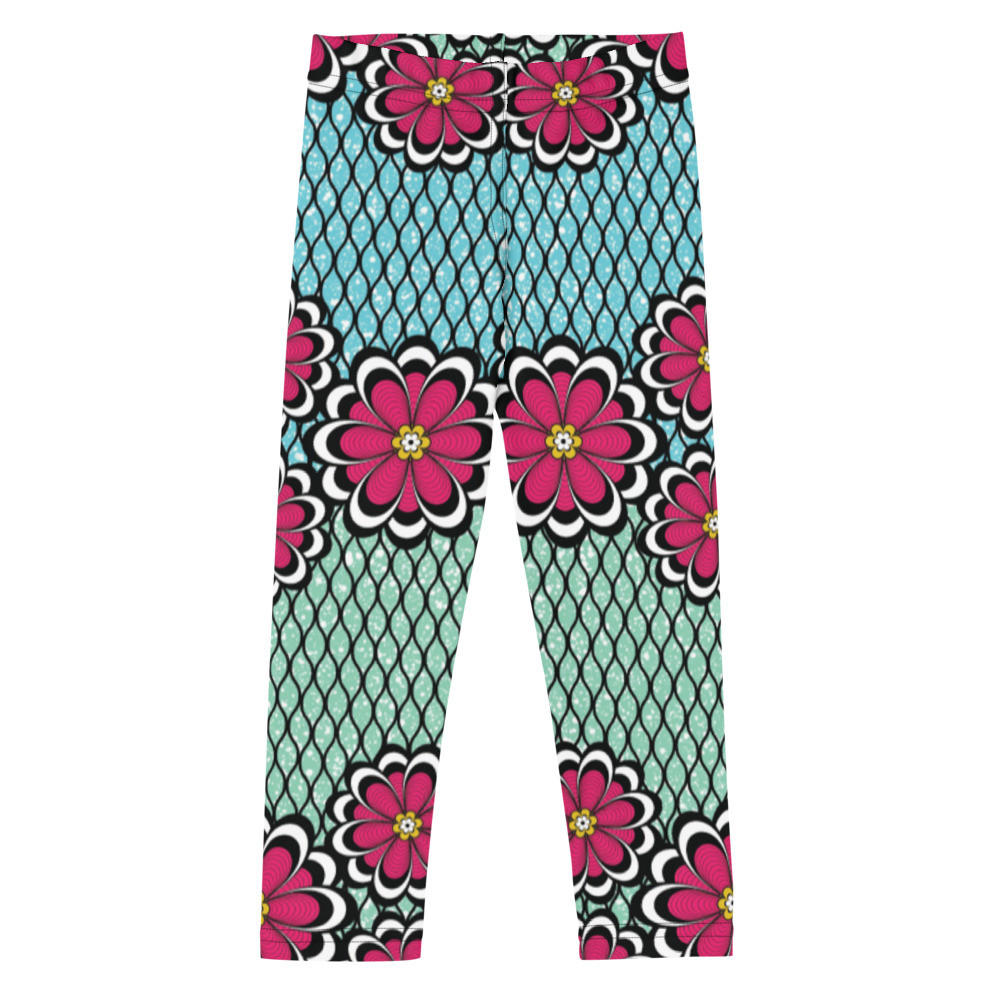 Kid's Pink Flowers Leggings