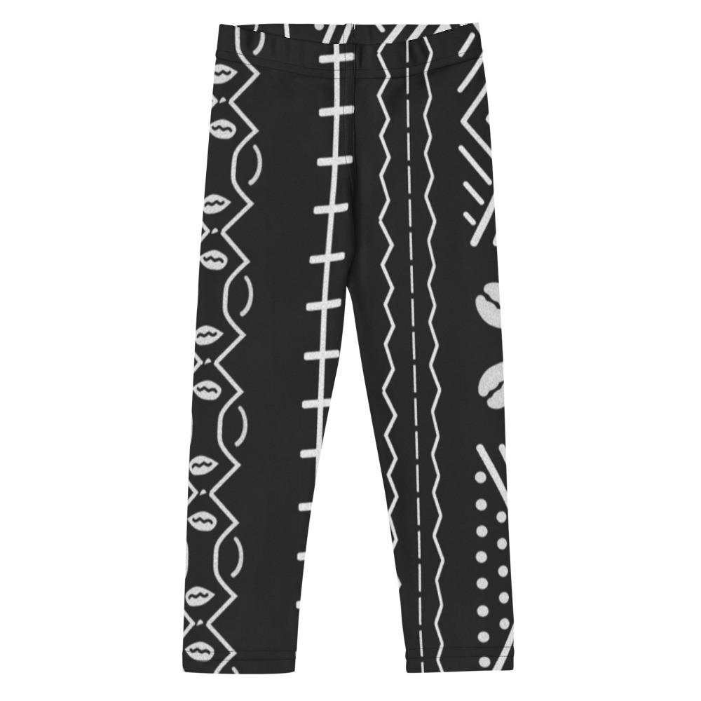 Kid's Black Mud Cloth Inspired IV Leggings