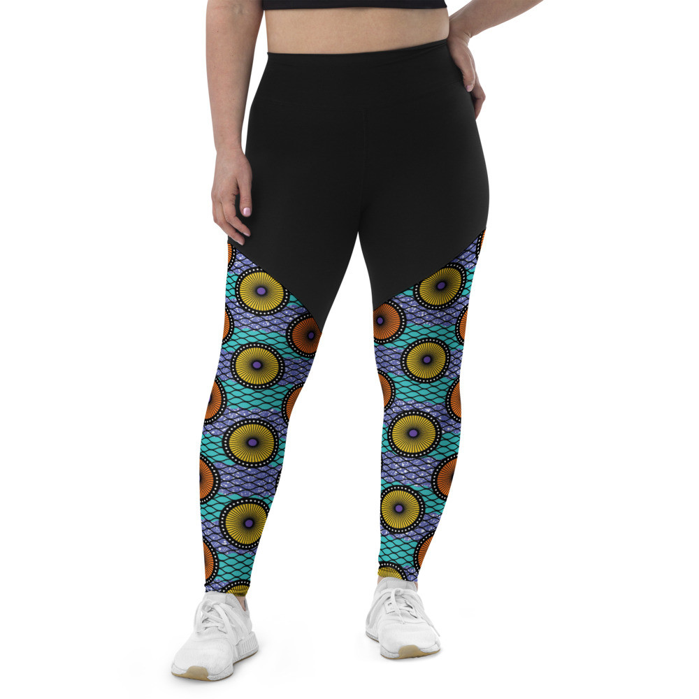 Ankara Circles II Sports Leggings