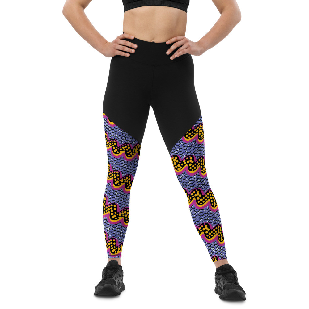 Squiggly Drip Sports Leggings
