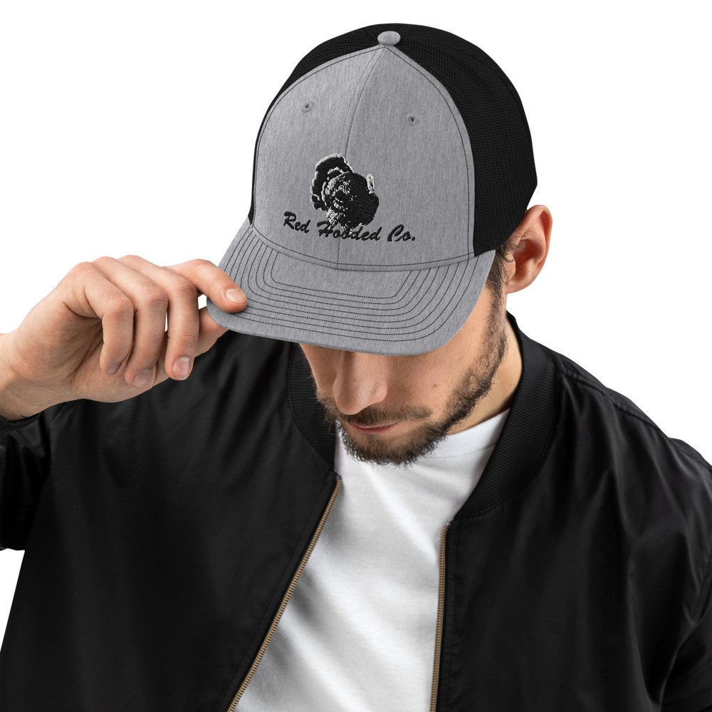 Heather Gray/Black Turkey Trucker Hat