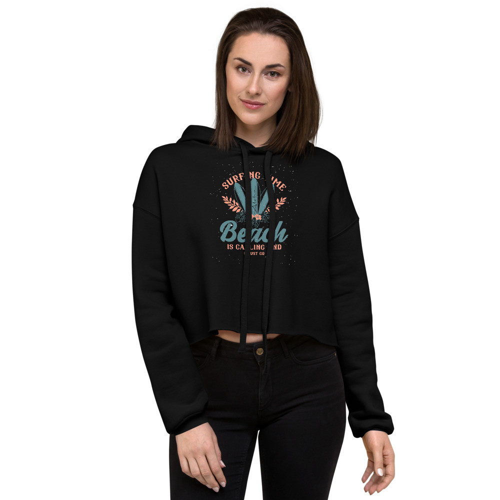 Beach is Calling Crop Hoodie