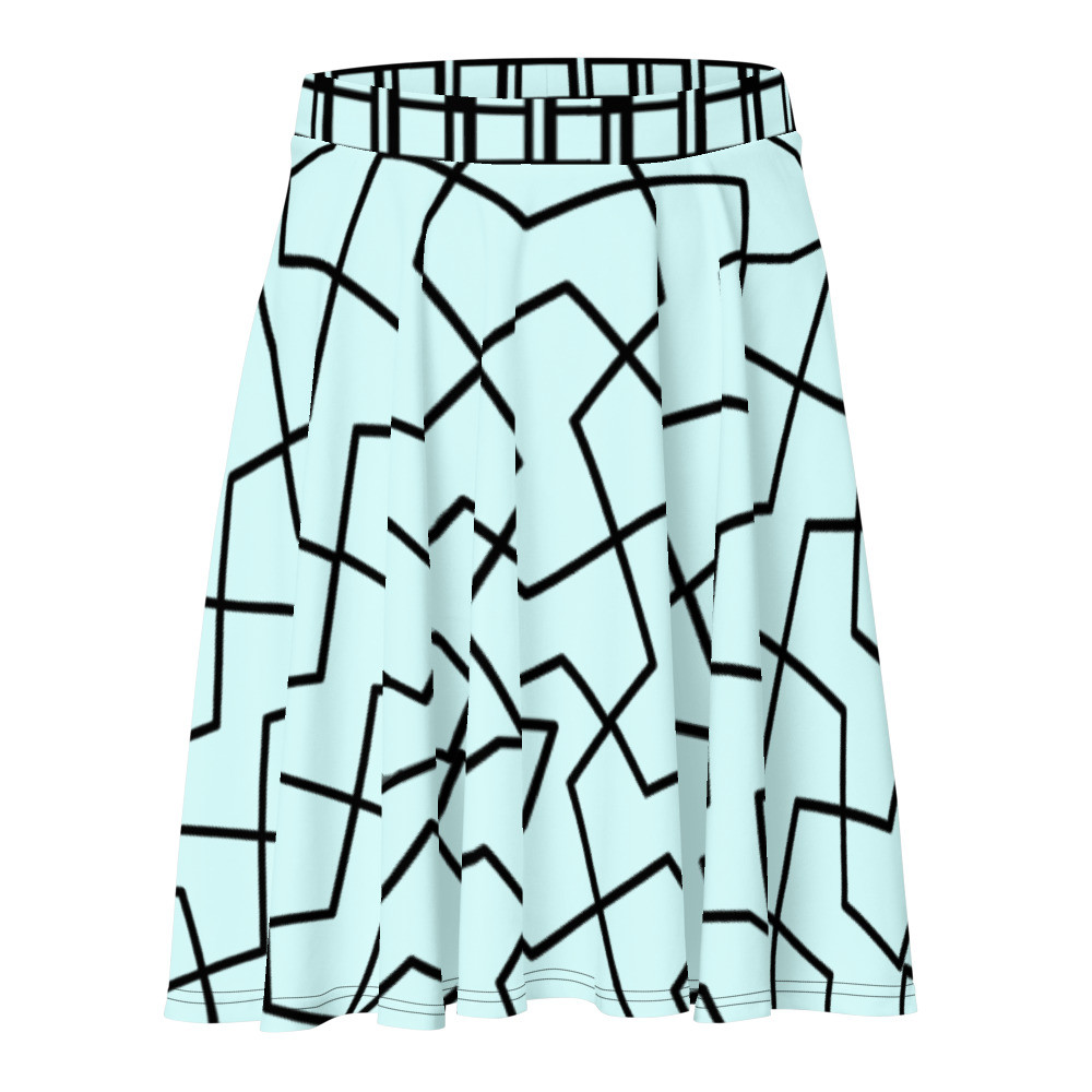 falda azul celeste pettern