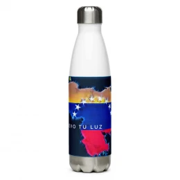 Stainless Steel Water Bottle Venezuela Llevo tu luz
