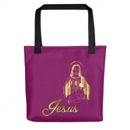 Bolsa de tela corazón de Jesús 