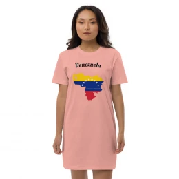 vestido camiseta mapa de venezuela algodon Organic cotton 