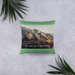 Cojín El Avila caracas verde