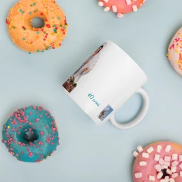 Taza Blanca Brillante Virgen de Medjugorje