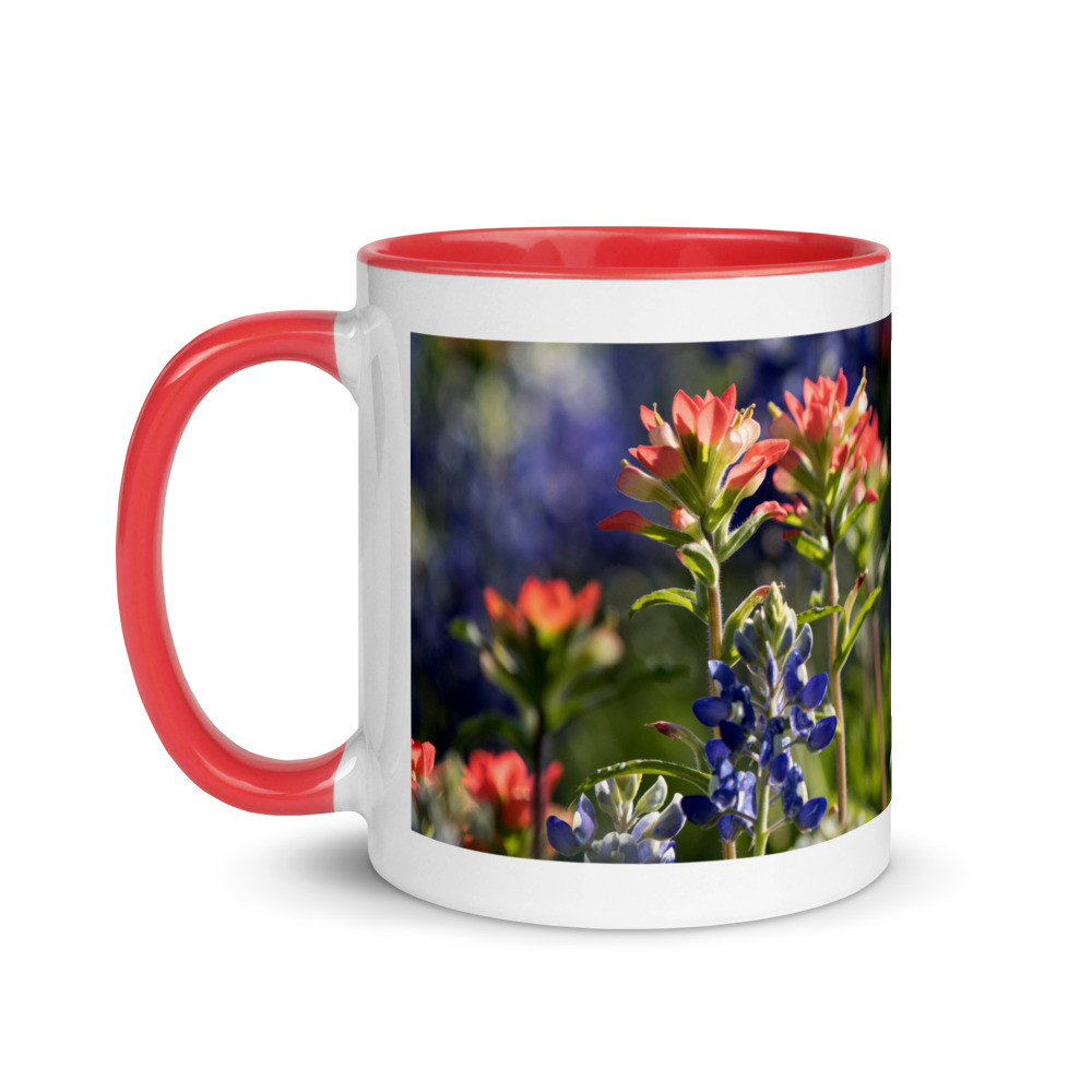 Bluebonnets: Feeling Grateful Mug with Color Inside