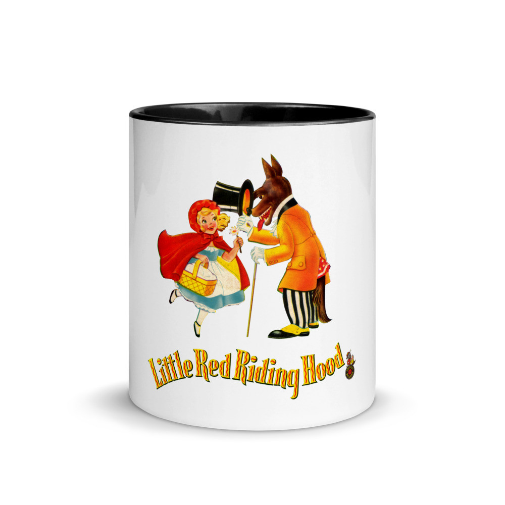 Vintage Little Red Riding Hood - Ceramic Mug with Color Inside
