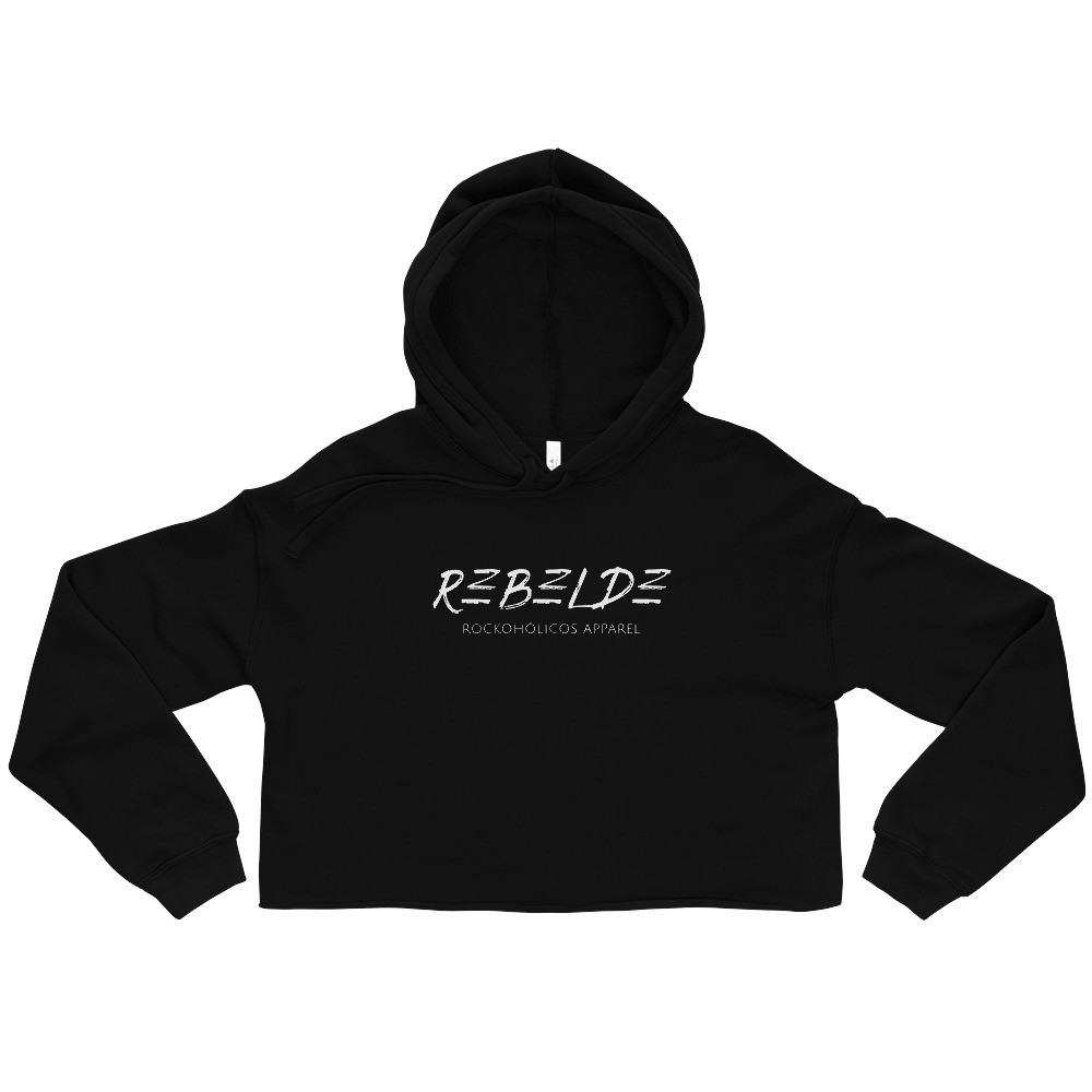 Rebelde Crop Hoodie Blk