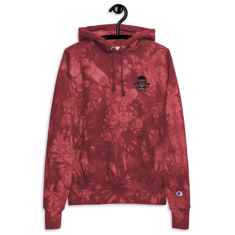 Champion Unixex tie-dye hoodie MiniSuperPower