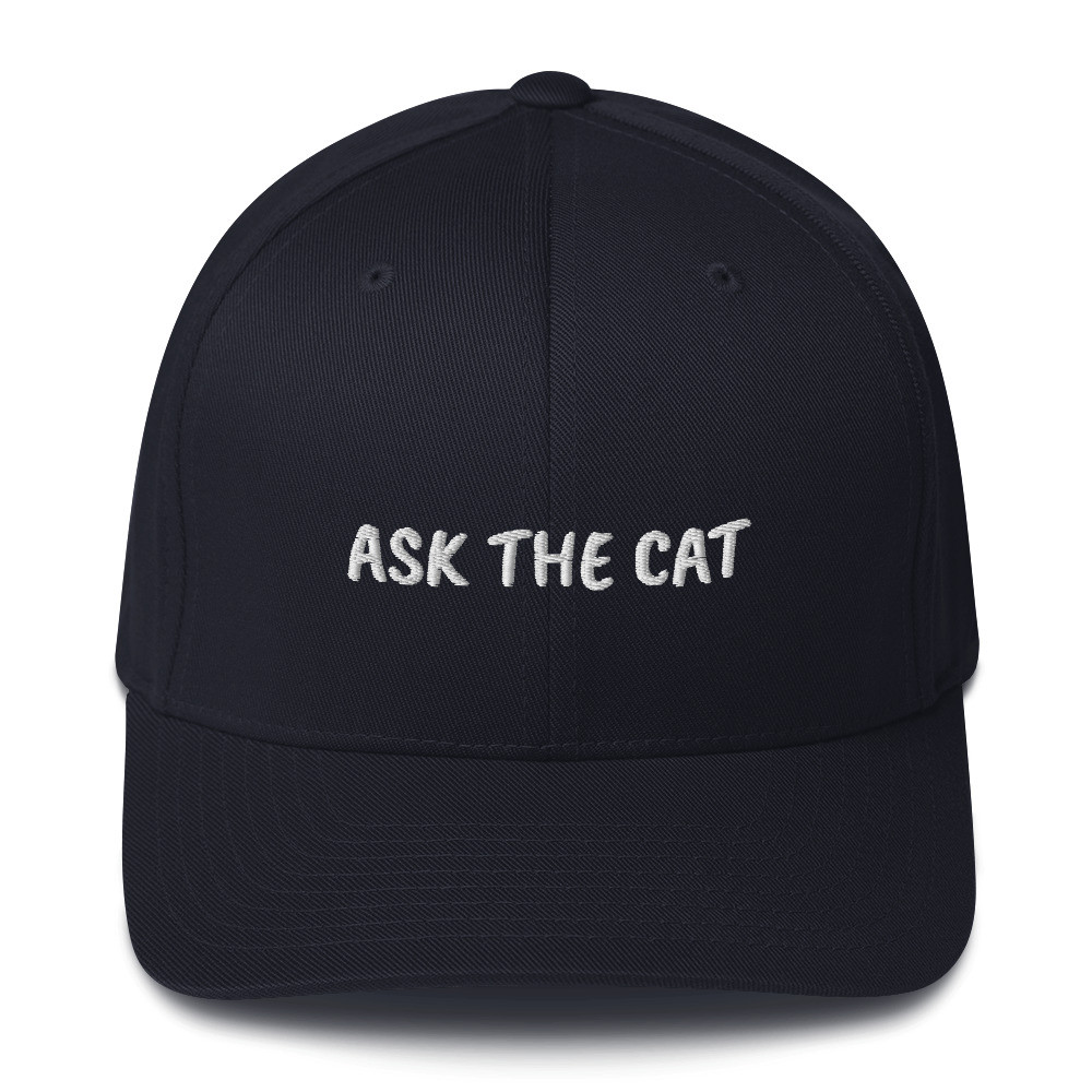 Ask The Cat Structured Twill Cap