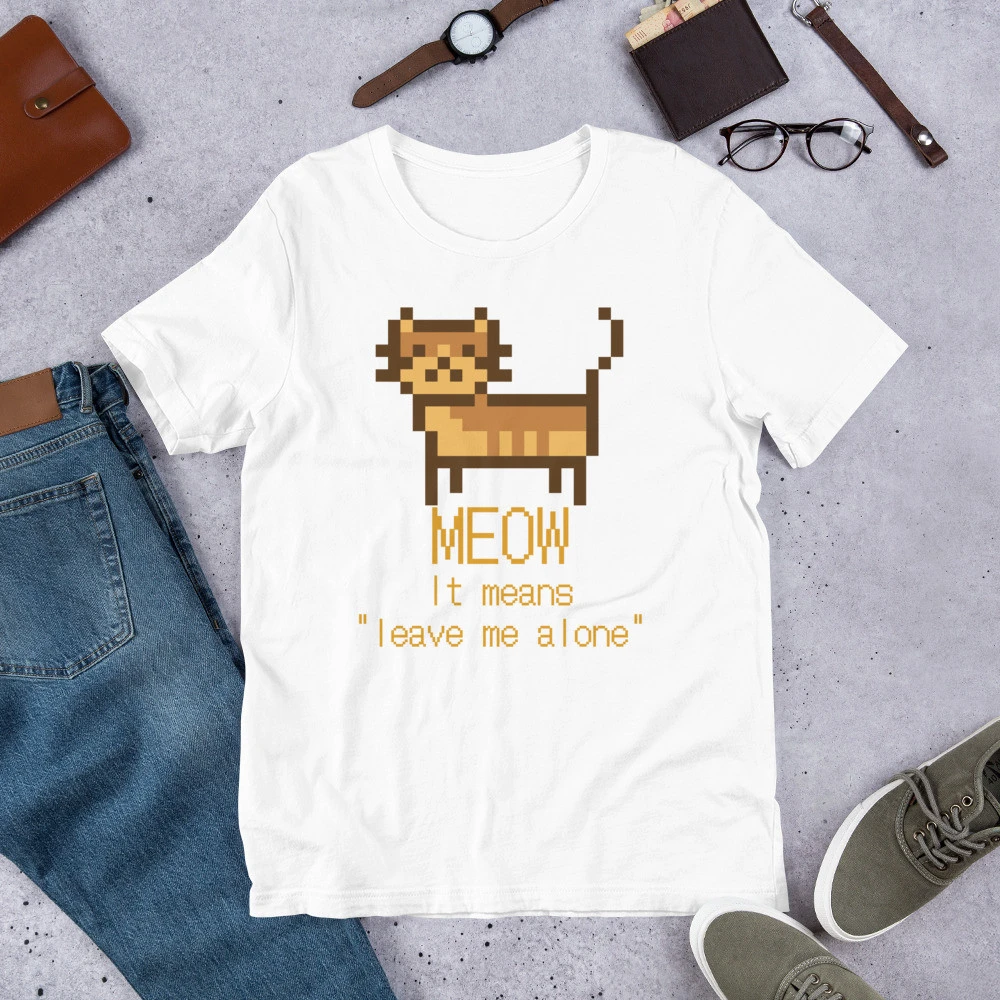 Meow Short-Sleeve T-Shirt - Geeks With Pets