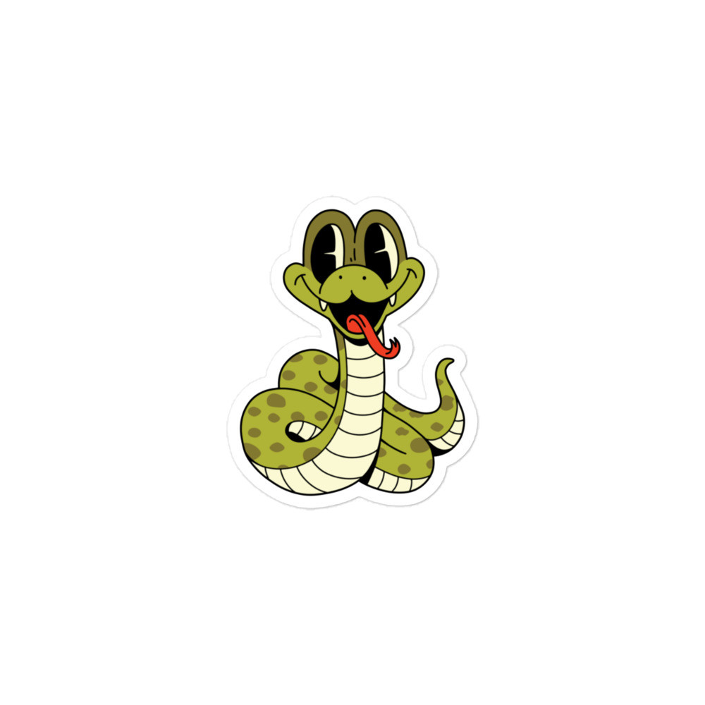 Happy Snake Bubble-free stickers