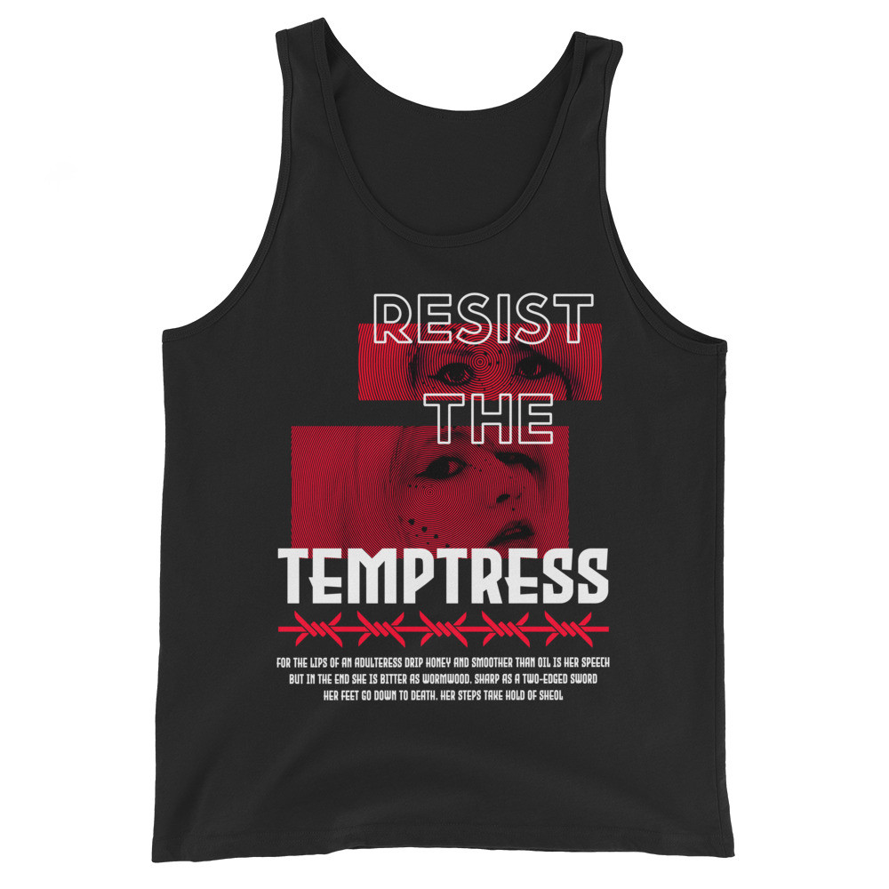 RESIST THE TEMPTRESS UNISEX TANK TOP