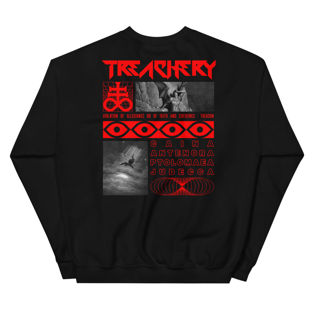 TREACHERY DANTE'S INFERNO VIRTUE404 UNISEX SWEATSHIRT